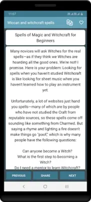 Wiccan and witchcraft spells android App screenshot 0