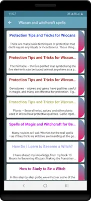 Wiccan and witchcraft spells android App screenshot 1